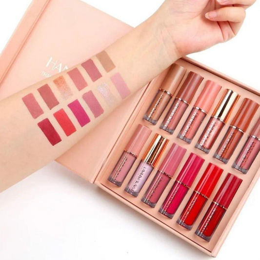 HANDAIYAN 12-Color Matte Liquid Lipstick Set | Velvet Finish | Waterproof | Long-Lasting | All Skin Types