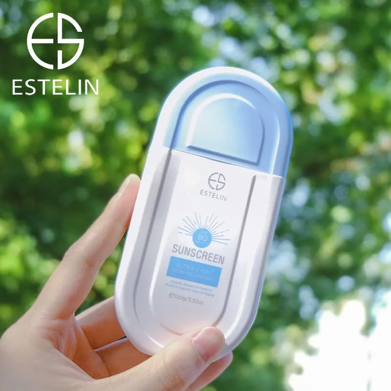 ESTELIN Ultra-Light Hydrating Invisible Sunscreen SPF 80 PA+++ | Broad Spectrum UV Protection for All Skin Types 100ml